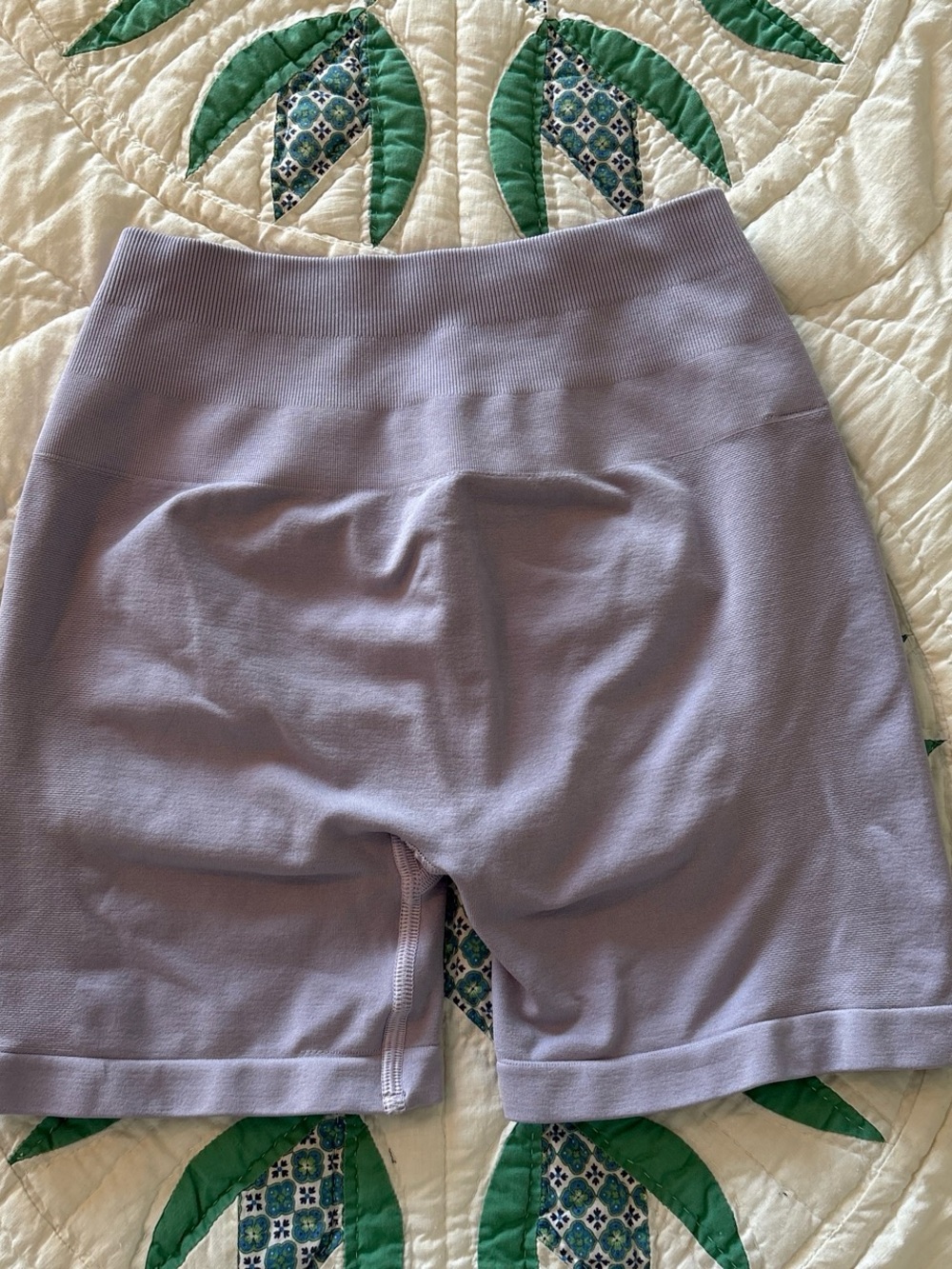 Alphalete Lavender Stretch Knit Bike Shorts